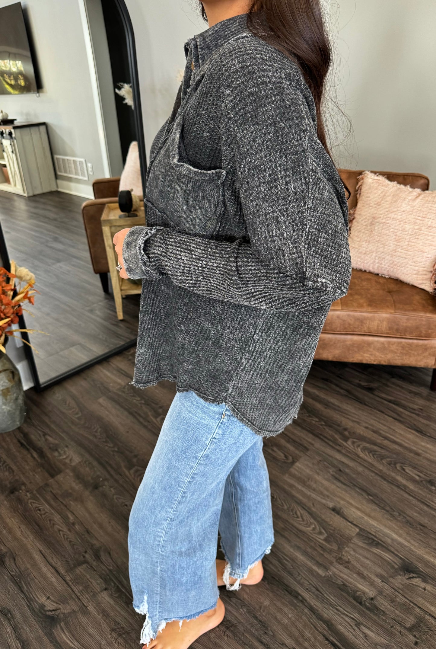 Alaina Waffle Top - FINAL SALE