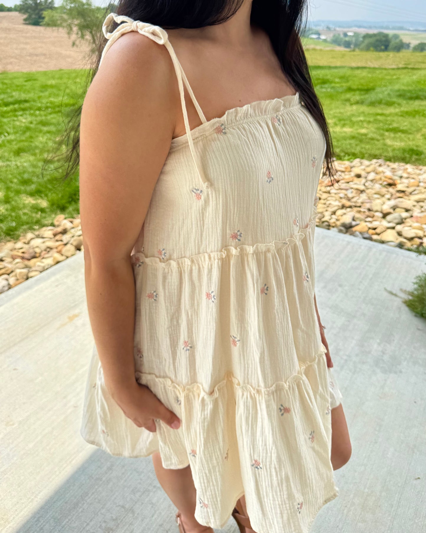 Blake Embroidered Mini Dress