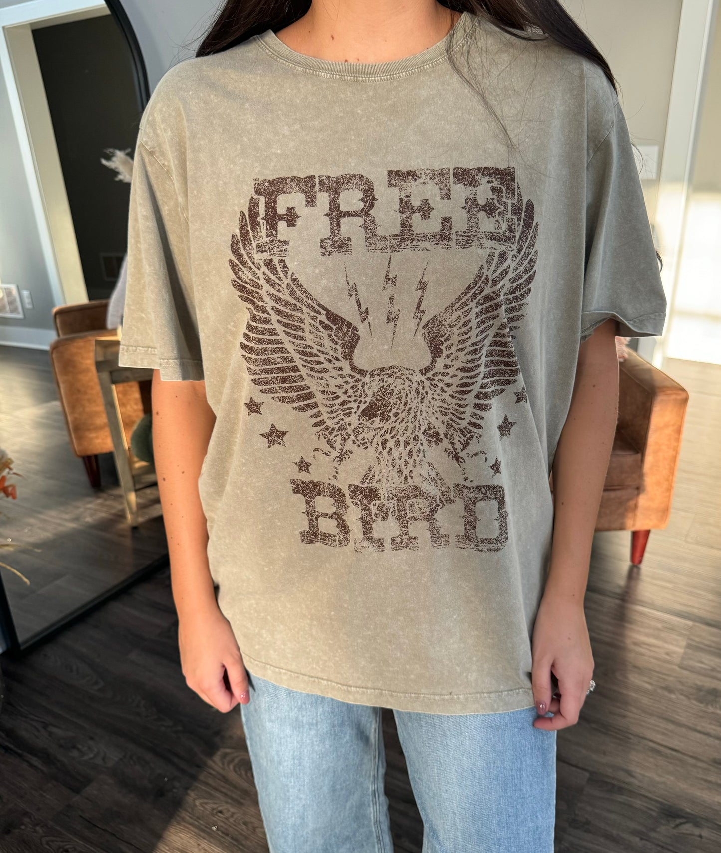 Free Bird Mocha Tee - FINAL SALE