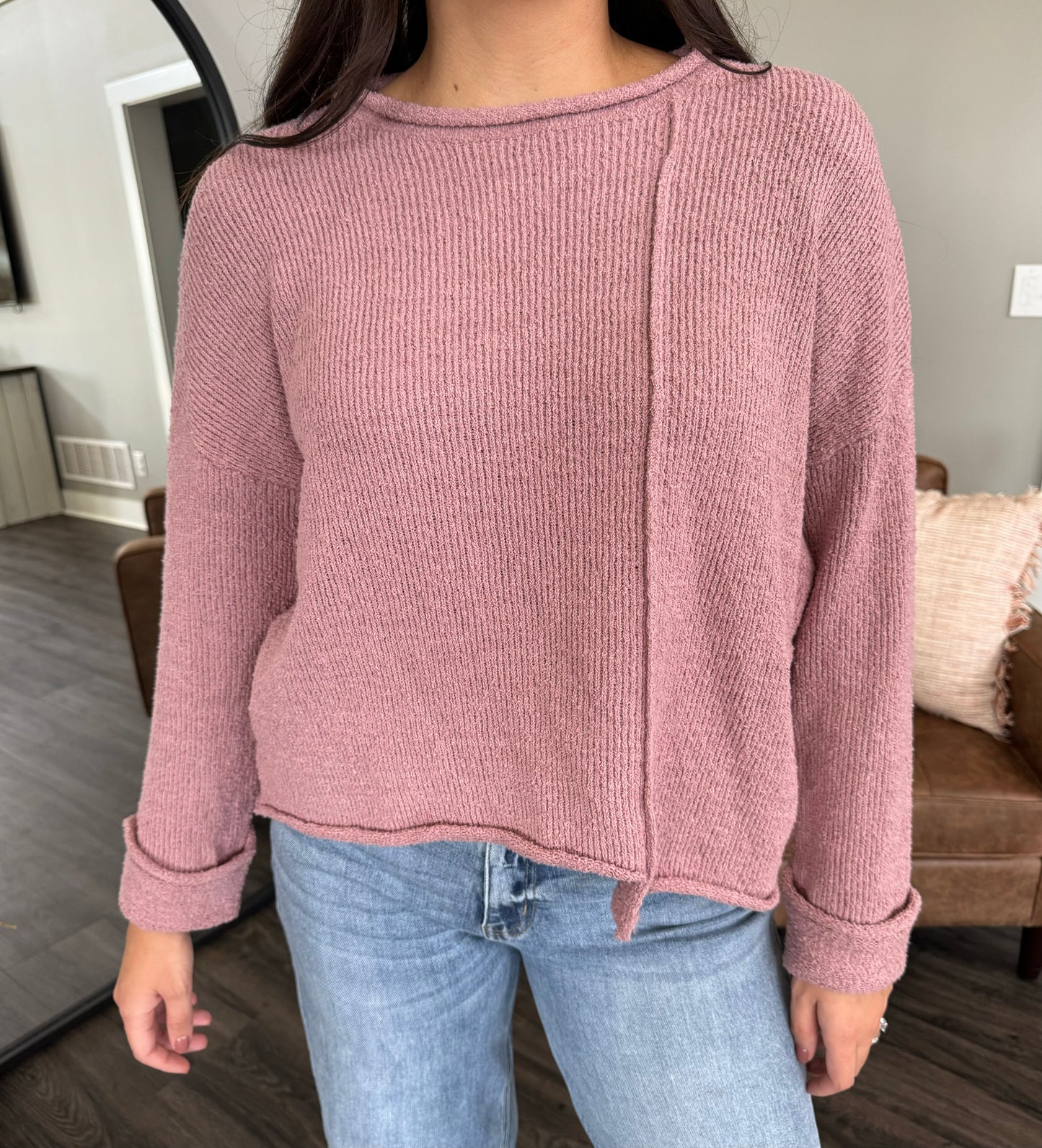 Asymmetrical Hem Sweater - FINAL SALE