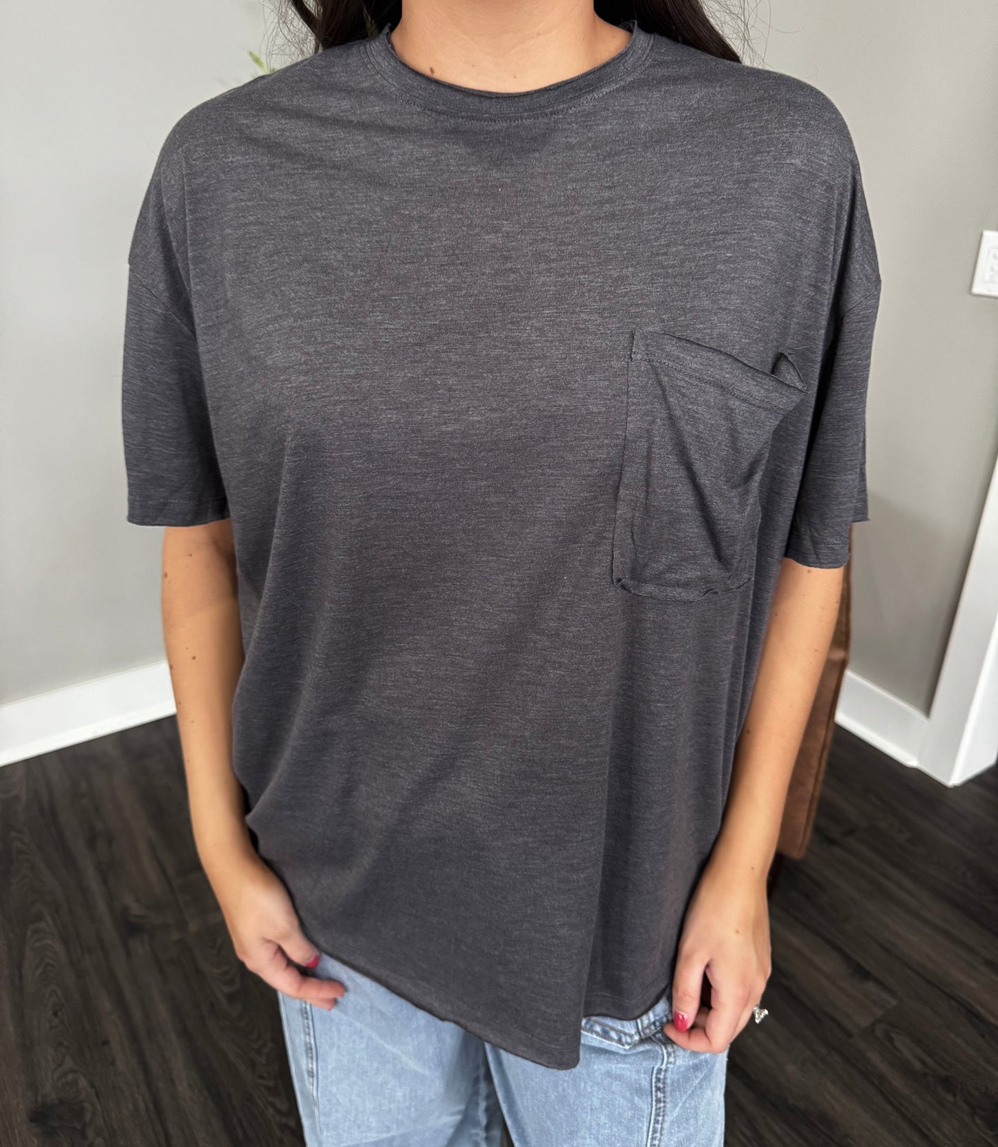 Boyfriend Tee - Ash Grey