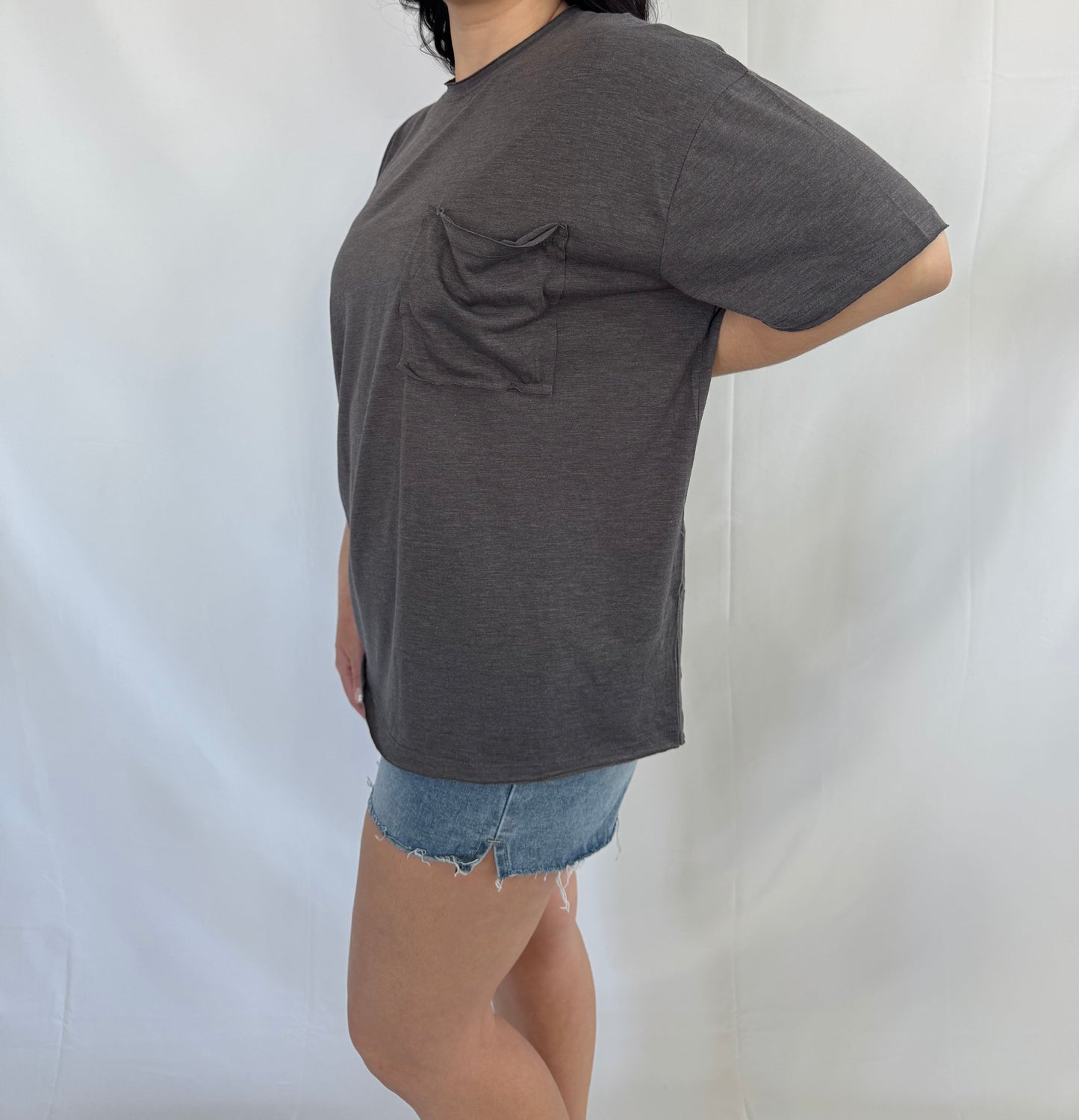 Boyfriend Tee - Ash Grey