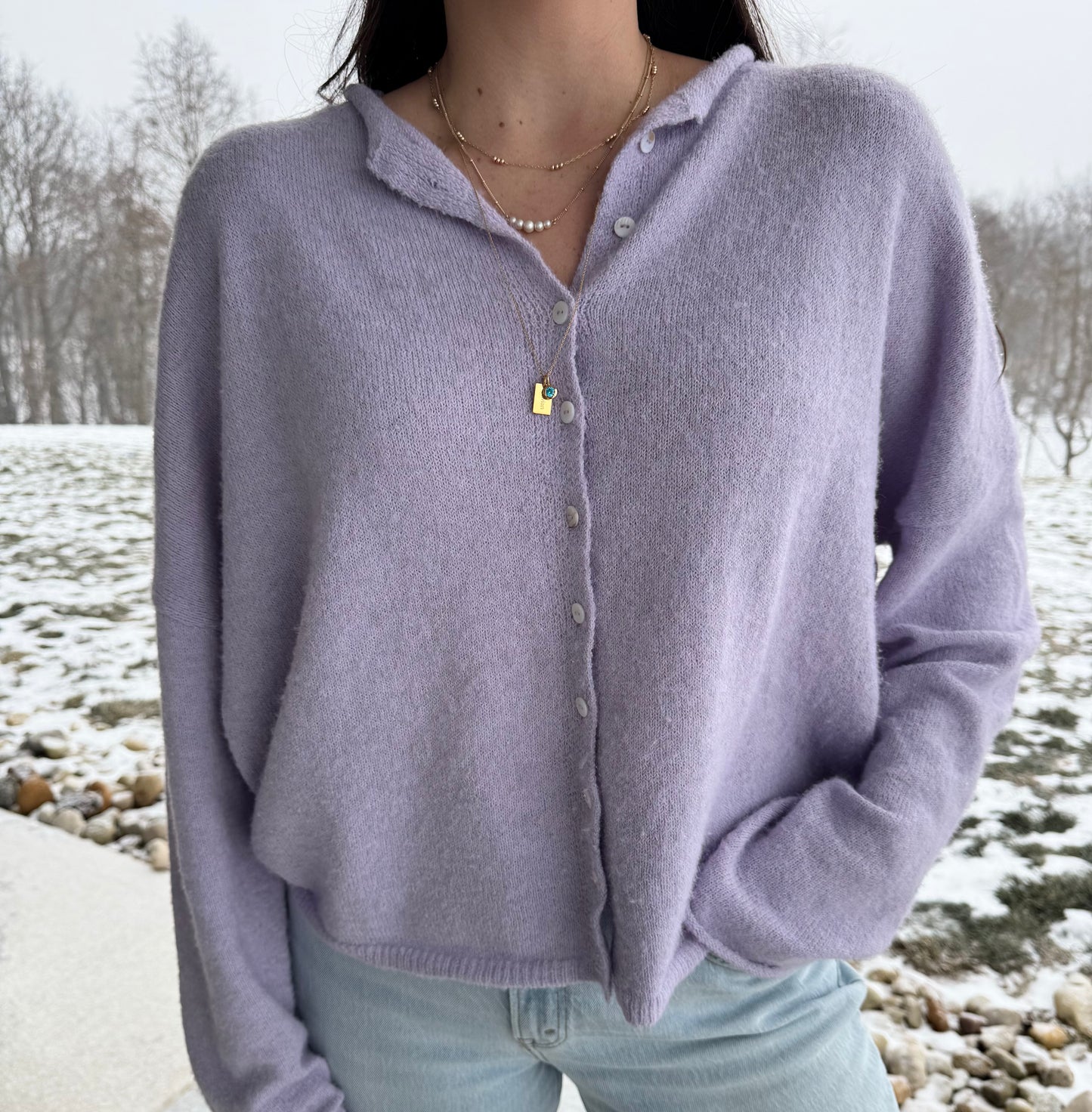 Novi Cardigan - Lilac